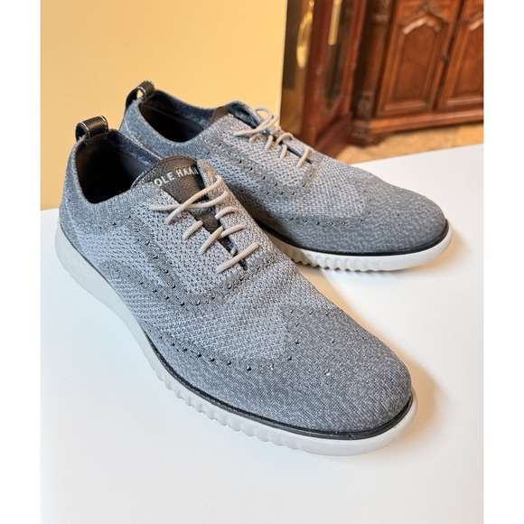 Cole Haan Zerogrand Stitchlite Wingtip Oxford Gray Mens 12 Casual Shoes‎ main image 8